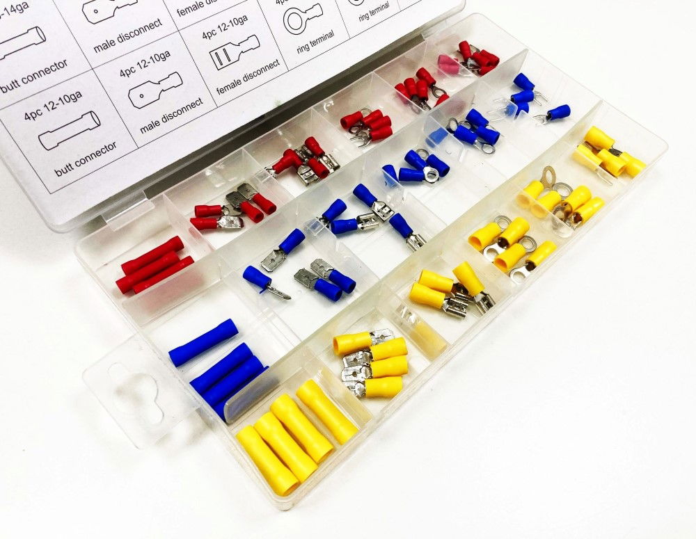 TERMINALS ASSORTMENT BOX 76PC 12-10ga 16-14ga 22-18ga - TOOLZONE KDPPL277 thumbnail 5