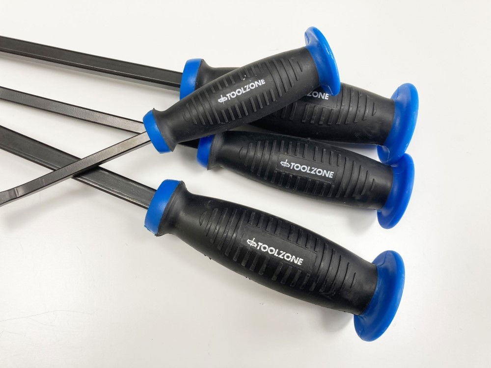 PRY BAR SET 4PC QUALITY HANDLES 210mm-590mm - TOOLZONE KDPPN003 thumbnail 6