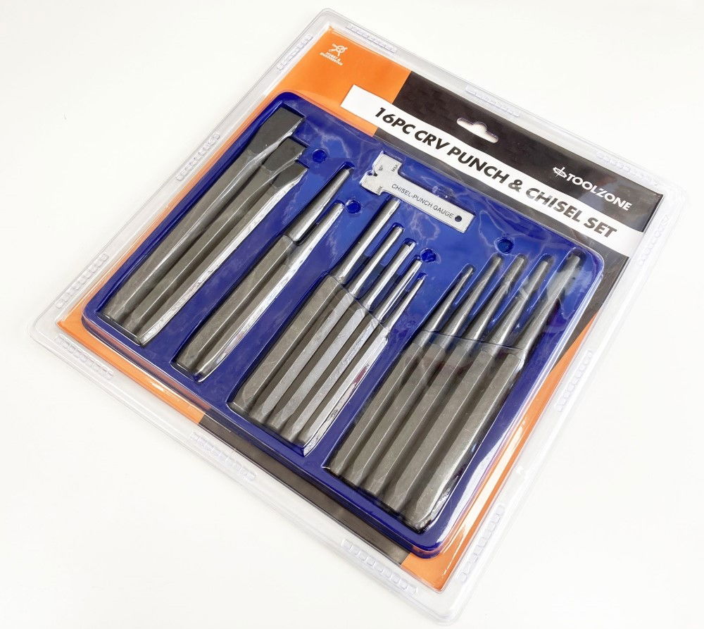PUNCH AND CHISEL SET 16PC CRV 6150 TEMPERED - TOOLZONE KDPPN004 thumbnail 4