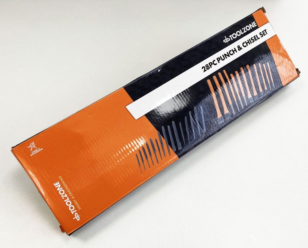 PUNCH AND CHISEL SET 28PC JUMBO CRV VINYL POUCH - TOOLZONE KDPPN006 thumbnail 2