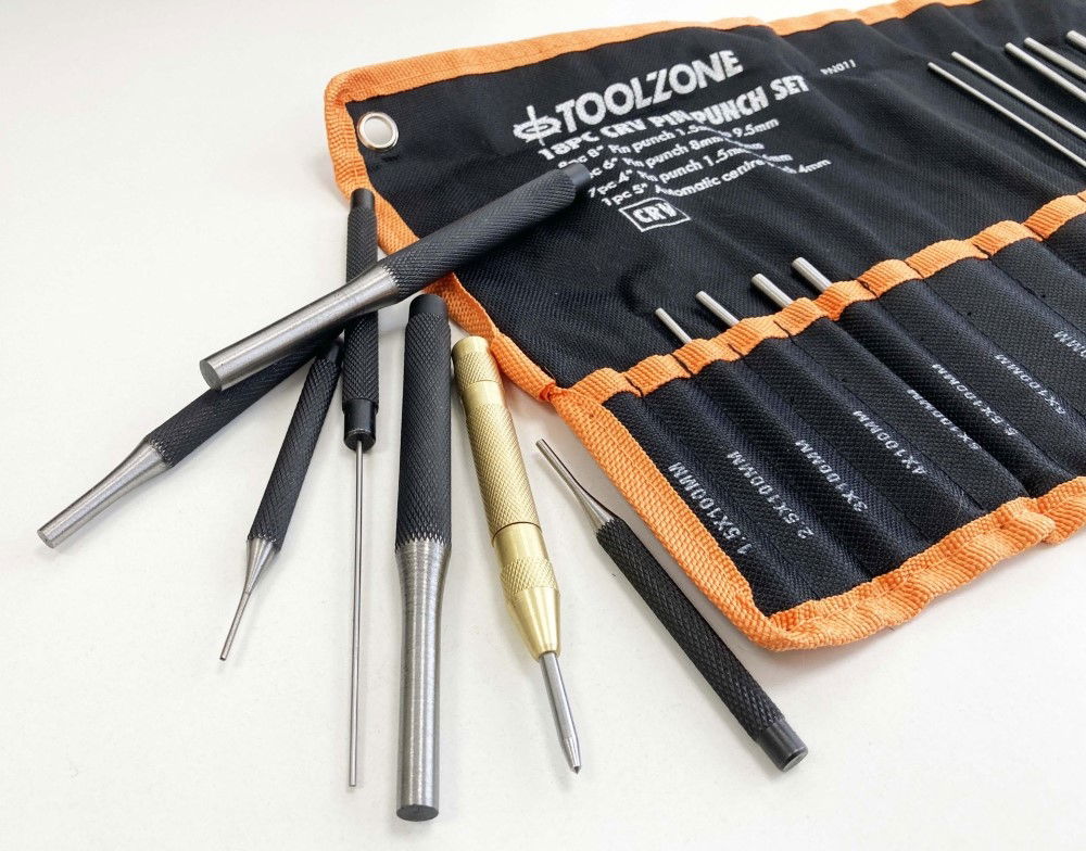 PUNCH SET 18PC CRV 1.5mm-9.5mm TETRON WALLET - TOOLZONE KDPPN011 thumbnail 3
