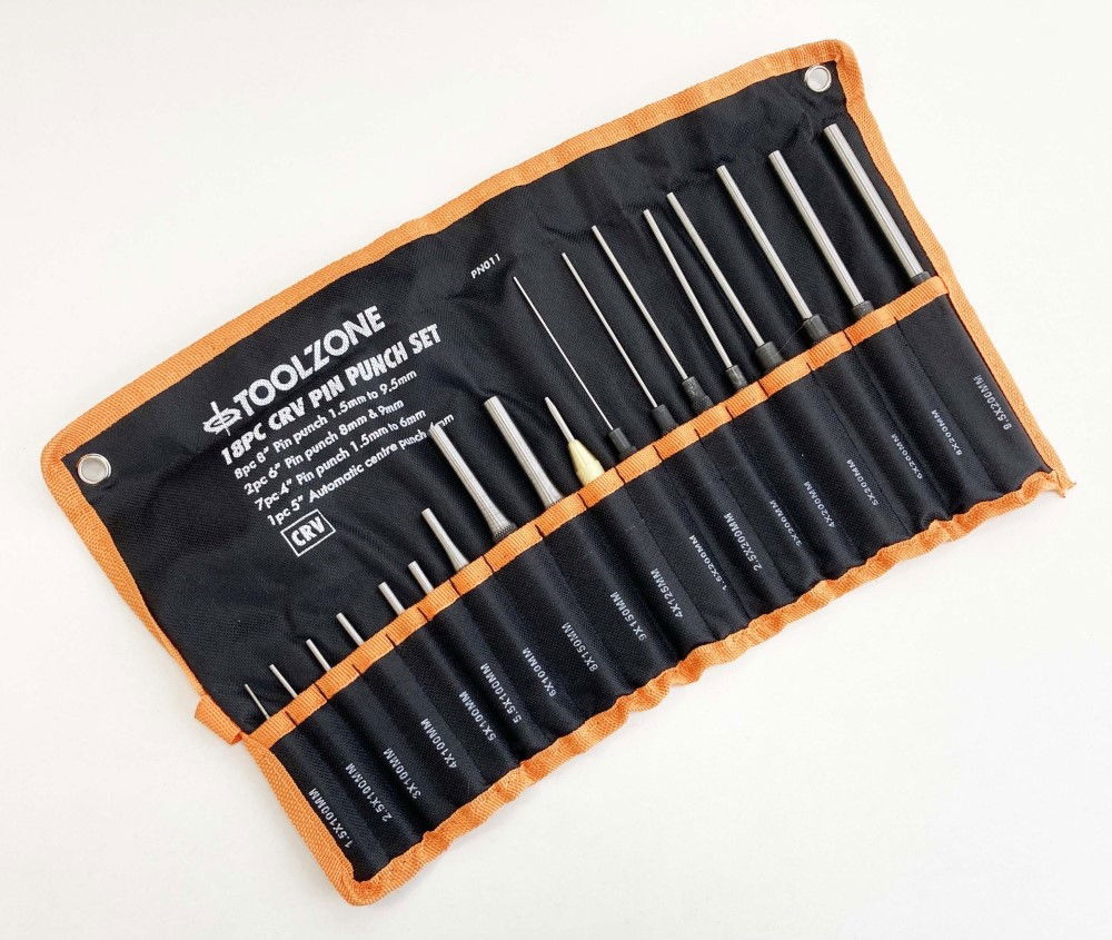 PUNCH SET 18PC CRV 1.5mm-9.5mm TETRON WALLET - TOOLZONE KDPPN011 thumbnail 5