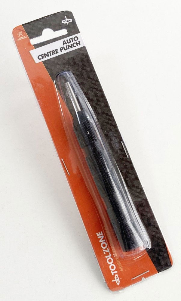 AUTO CENTRE PUNCH 135 x 20mm KNURLED STEEL BODY - TOOLZONE KDPPN015 thumbnail 2
