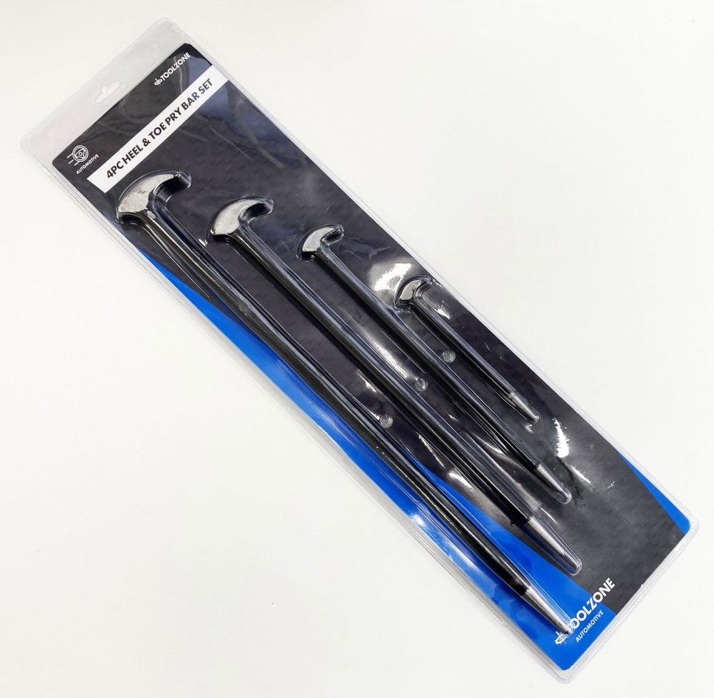 PRY BAR SET HEEL & TOE 4PC 6, 12, 16, 20 DROP FORGED - TOOLZONE KDPPN087 thumbnail 2