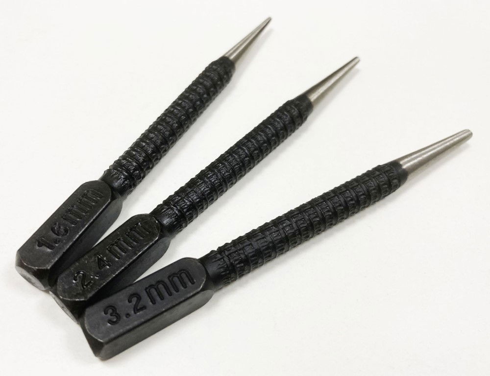 NAIL PUNCH SET 3PC 1/16, 3/32, 1/8 ALLOY STEEL - TOOLZONE KDPPN096 thumbnail 4