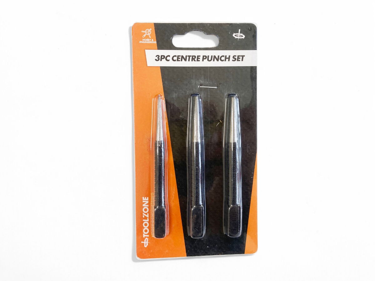 CENTRE PUNCH SET 3PC 1/16, 3/32, 1/8 ALLOY STEEL - TOOLZONE KDPPN097 thumbnail 3