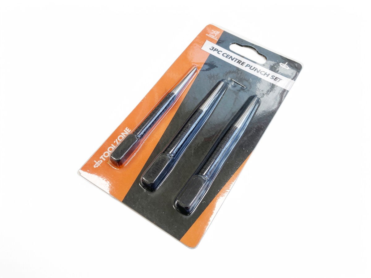 CENTRE PUNCH SET 3PC 1/16, 3/32, 1/8 ALLOY STEEL - TOOLZONE KDPPN097 thumbnail 4