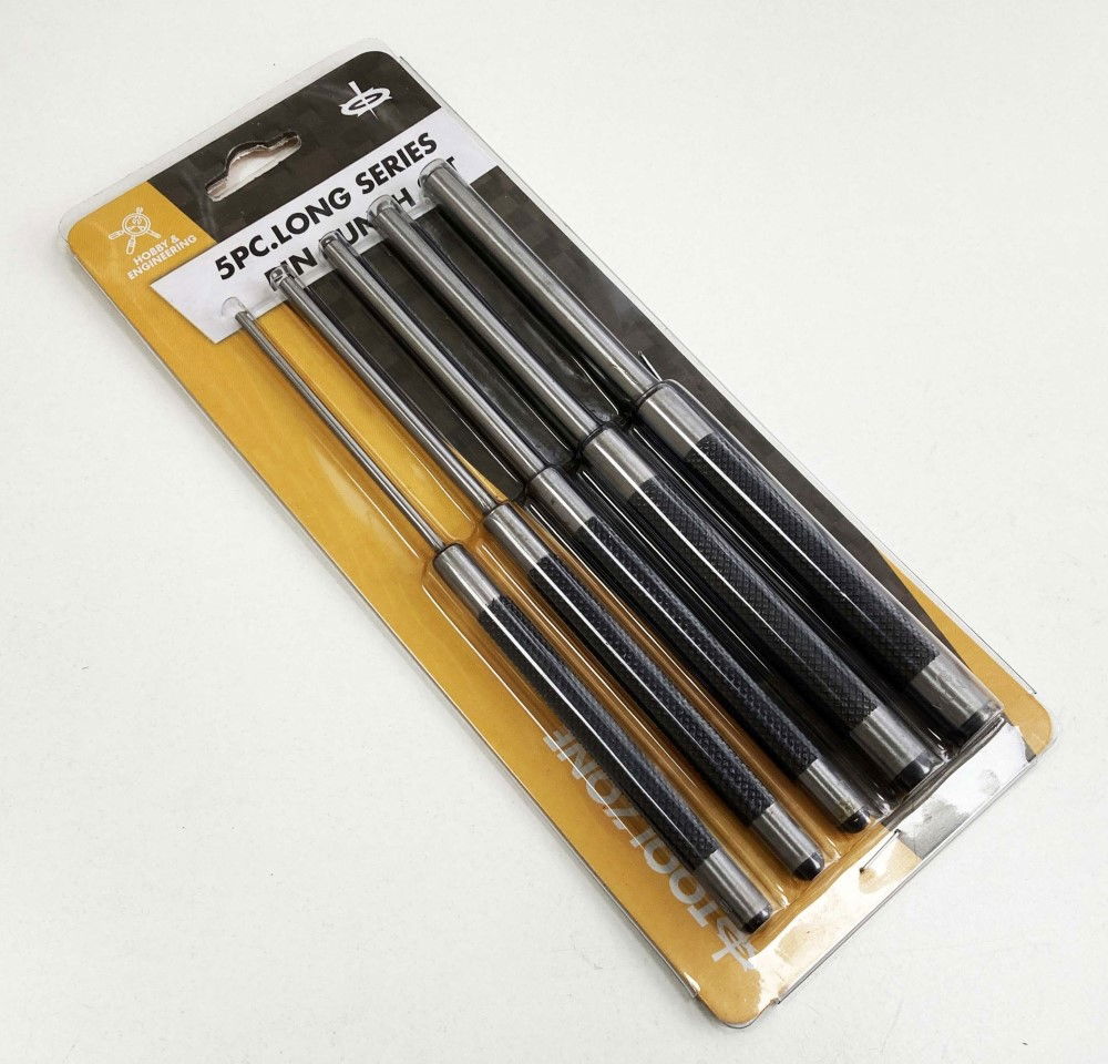 PIN PUNCH SET PARALLEL 5PC 1/8, 3/16, 1/4, 5/16, 3/8 HARDENED STEEL - TOOLZONE KDPPN100 thumbnail 2