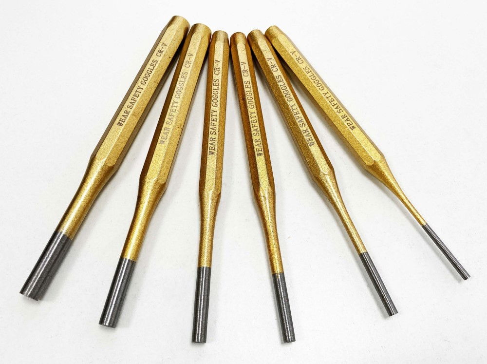 PIN PUNCH SET 6PC 3mm, 4mm, 5mm, 6mm, 7mm, 8mm CHROME VANADIUM - TOOLZONE KDPPN101 thumbnail 3