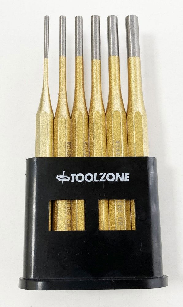 PIN PUNCH SET 6PC 3mm, 4mm, 5mm, 6mm, 7mm, 8mm CHROME VANADIUM - TOOLZONE KDPPN101 thumbnail 6