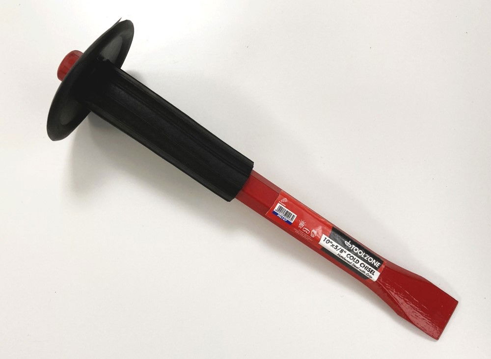 COLD CHISEL 10 x 5/8 WITH PLASTIC HAND GUARD - TOOLZONE KDPPN147 thumbnail 2