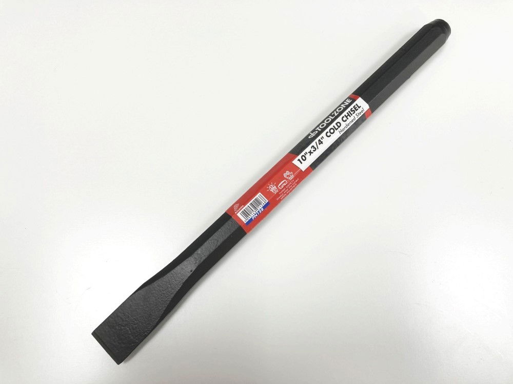 COLD CHISEL 10 x 3/4 DROP FORGED HARDENED STEEL BLACK FINISH - TOOLZONE KDPPN158 image 1