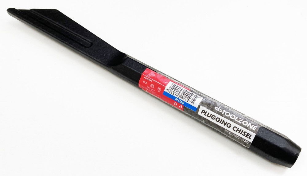PLUGGING CHISEL 250mm x 20mm HARDENED STEEL - TOOLZONE KDPPN165 thumbnail 3