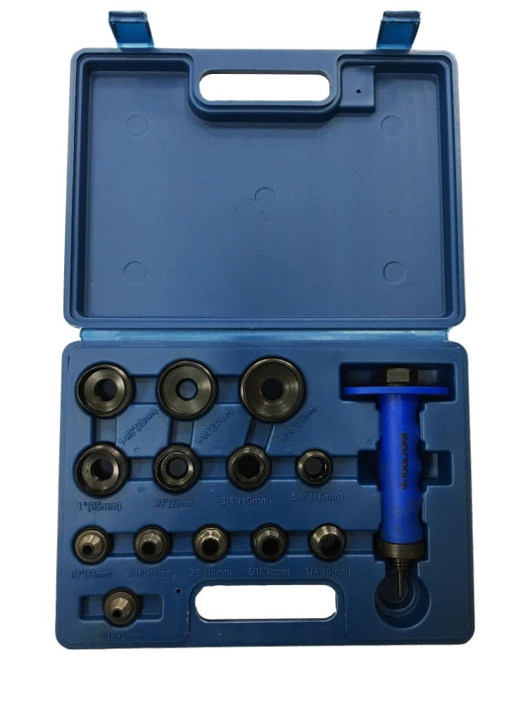 HOLE PUNCH SET 14PC 5-35mm HARDENED TEMPERED BLACK FINISH IN CASE - TOOLZONE KDPPN166 thumbnail 3