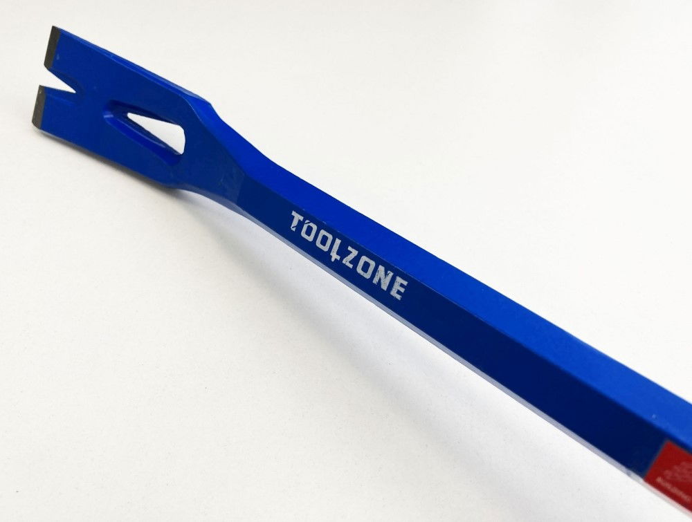 WRECKING BAR EXTRA HEAVY DUTY 18 x 18mm WITH NAIL PULLER SLOT - TOOLZONE KDPPN168 thumbnail 3
