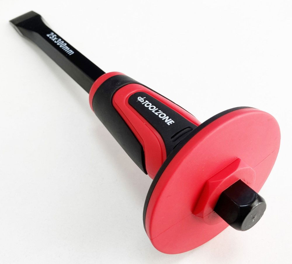COLD CHISEL 300 x 25mm DROP FORGED STEEL SOFT GRIP - TOOLZONE KDPPN169 thumbnail 4