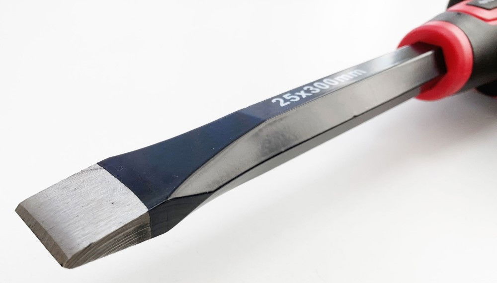 COLD CHISEL 300 x 25mm DROP FORGED STEEL SOFT GRIP - TOOLZONE KDPPN169 thumbnail 5