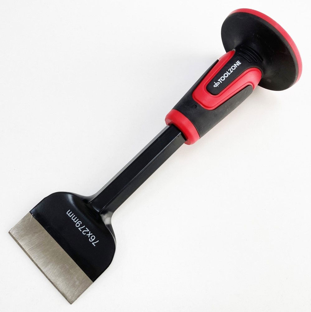 ELECTRICIANS COLD CHISEL 279 x 76 x 19mm DROP FORGED STEEL SOFT GRIP - TOOLZONE KDPPN170 thumbnail 3