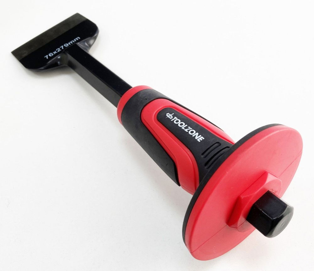 ELECTRICIANS COLD CHISEL 279 x 76 x 19mm DROP FORGED STEEL SOFT GRIP - TOOLZONE KDPPN170 thumbnail 4