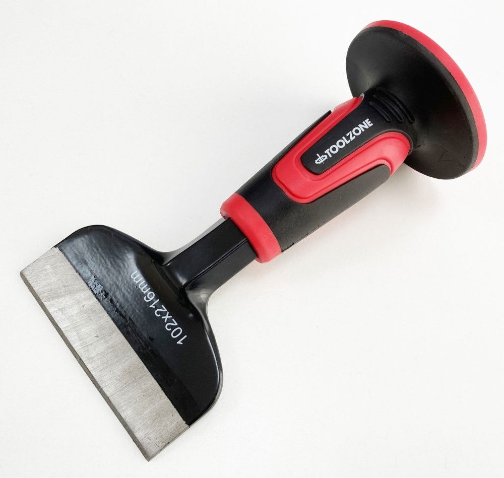 BRICK BOLSTER 216 x 102 x 22mm DROP FORGED STEEL SOFT GRIP - TOOLZONE KDPPN171 thumbnail 3