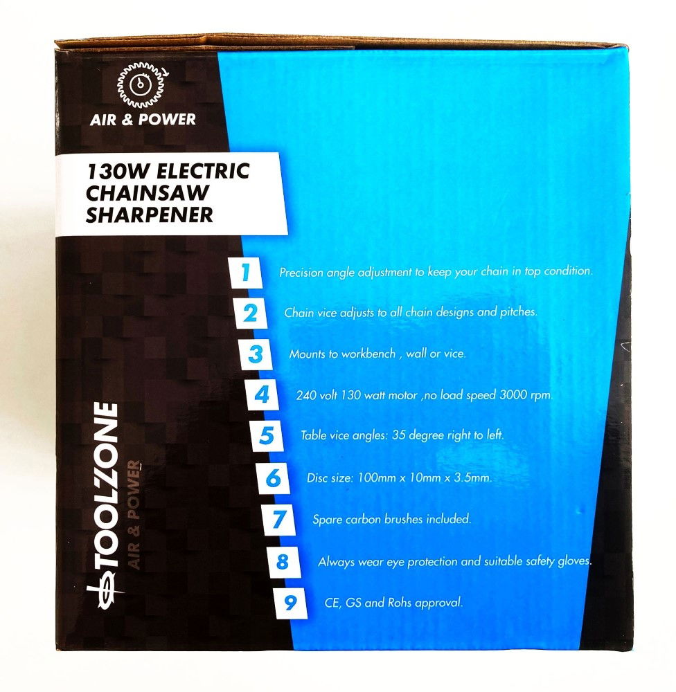 ELECTRIC CHAIN SAW SHARPENER 130W 230V 100 x 10 x 3.5mm DISC - TOOLZONE KDPPW010 thumbnail 2