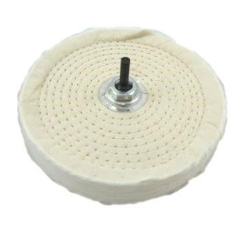 BUFFING MOP 6 COTTON CALICO 80 LAYERS WITH ARBOUR AND FLANGES - TOOLZONE KDPPW065