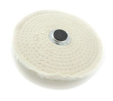 BUFFING MOP 6 COTTON CALICO 80 LAYERS WITH ARBOUR AND FLANGES - TOOLZONE KDPPW065 thumbnail 4