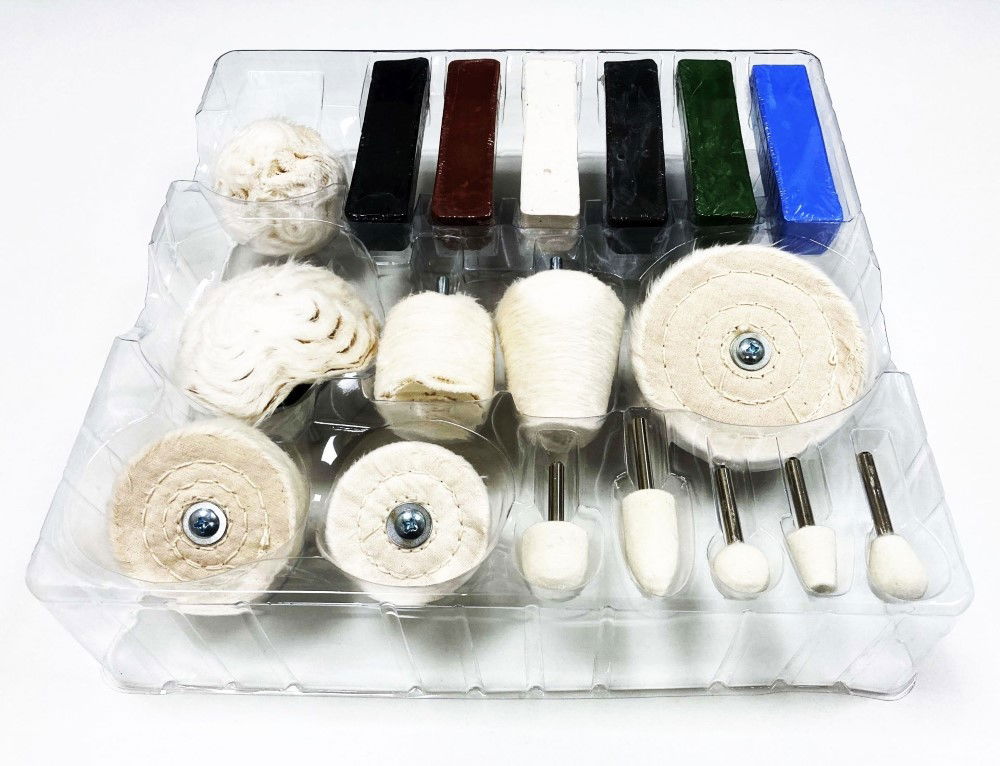 POLISHING KIT 18PC WITH 6 COMPOUNDS FELT BOBS BUFFS AND WHEELS - TOOLZONE KDPPW163 thumbnail 9