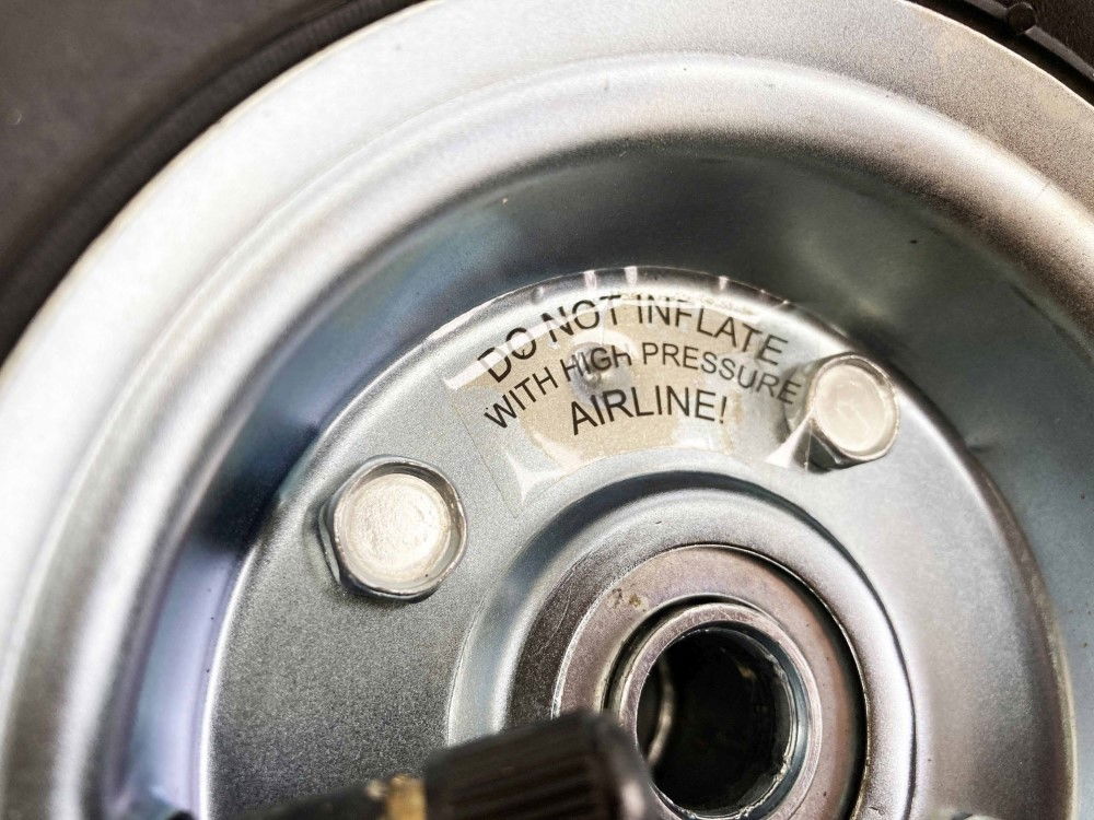 SACK TRUCK SPARE WHEEL SILVER CENTRE 250 x 76mm 16mm BORE - TOOLZONE KDPRM003 thumbnail 5