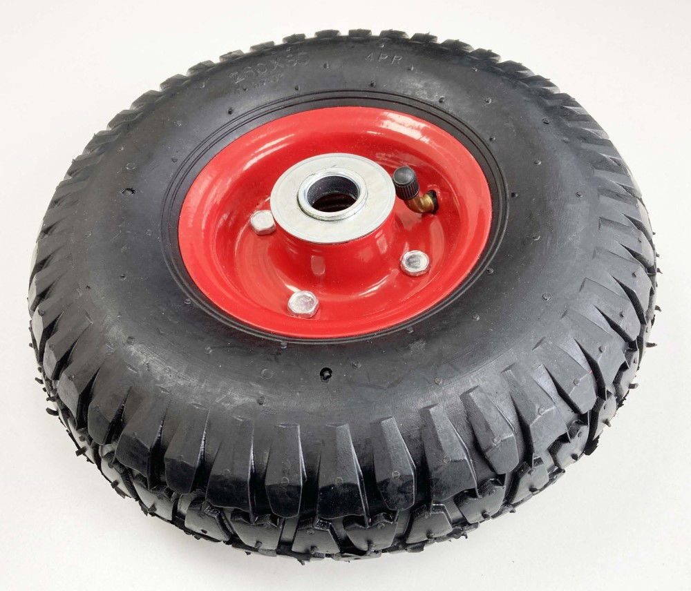 SACK TRUCK SPARE WHEEL RED CENTRE 260x85mm 19/20mm BORE - TOOLZONE KDPRM023 thumbnail 2