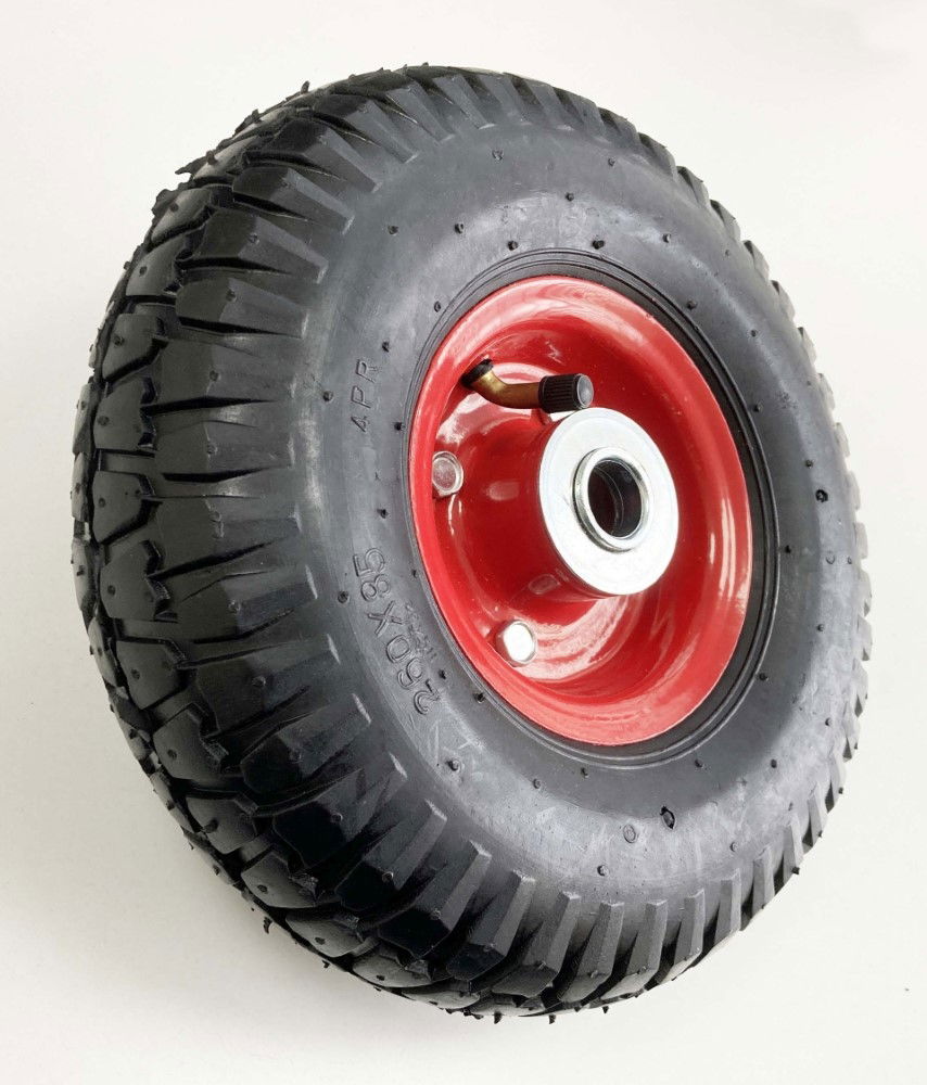 SACK TRUCK SPARE WHEEL RED CENTRE 260x85mm 19/20mm BORE - TOOLZONE KDPRM023 thumbnail 3