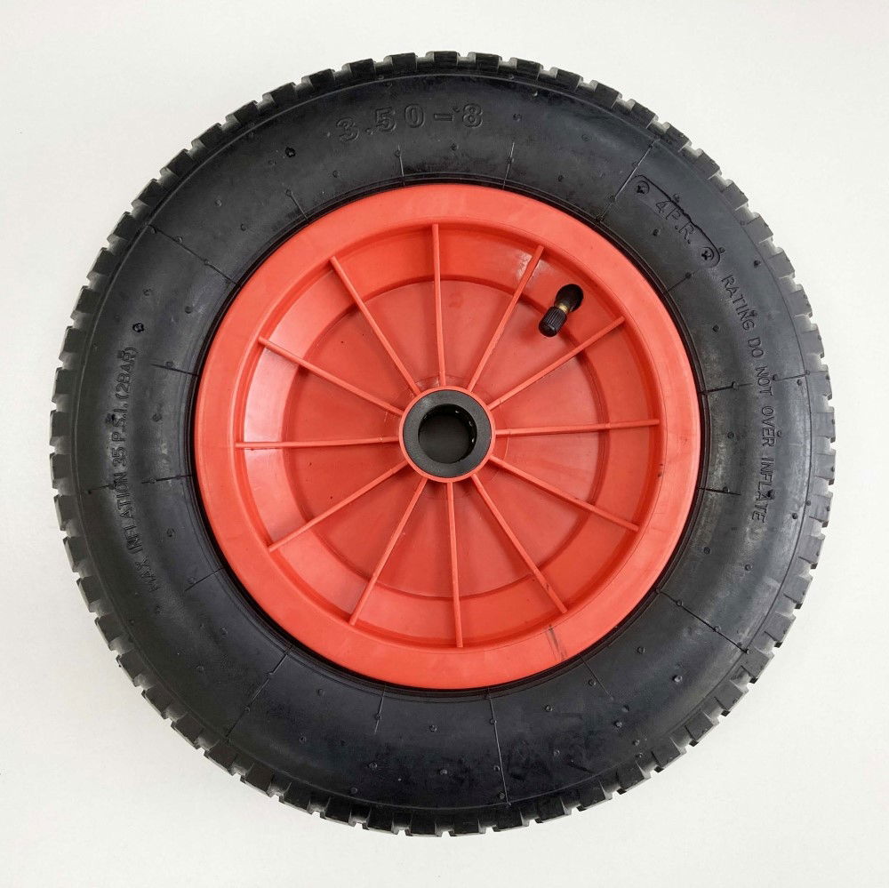 WHEELBARROW WHEEL 350x85mm 4PLY 25mm BORE 3.50-8 - TOOLZONE KDPRM026 thumbnail 2