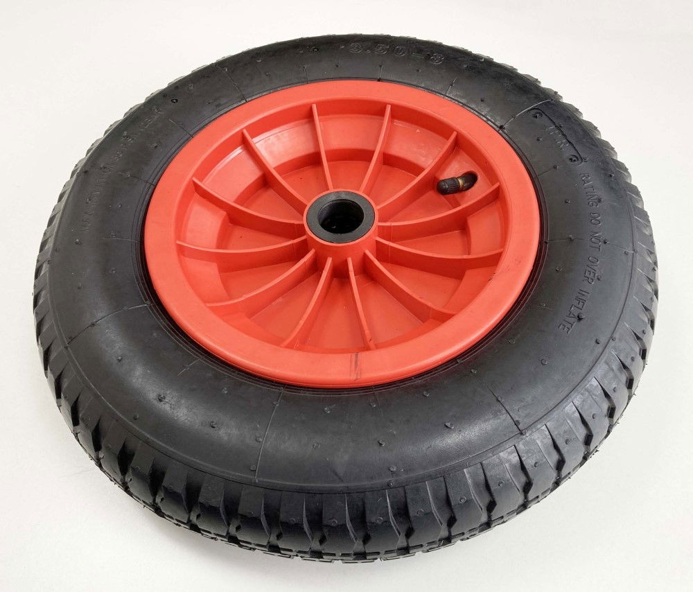 WHEELBARROW WHEEL 350x85mm 4PLY 25mm BORE 3.50-8 - TOOLZONE KDPRM026 thumbnail 3