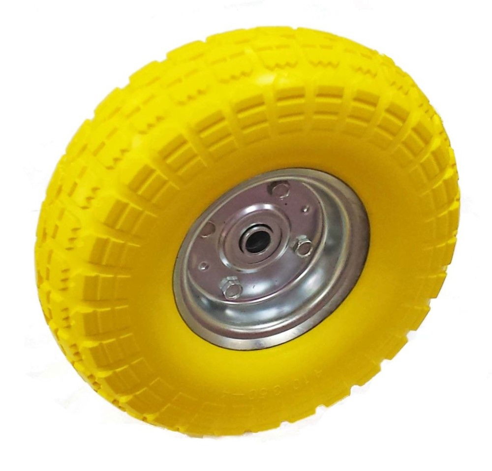 SACK TRUCK WHEEL PUNCTURE PROOF YELLOW 260x82mm 16mm BORE - TOOLZONE KDPRM027 thumbnail 3