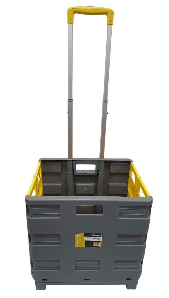 SHOPPING CART EXTRA LARGE YELLOW AND GREY PLASTIC - TOOLZONE KDPRM030 thumbnail 4