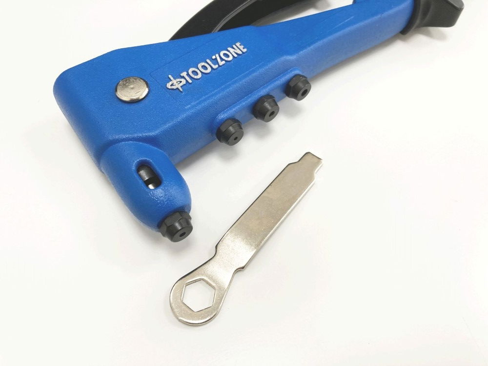 HAND RIVETER 265mm 2.4-4.8mm 4 NOZZLES - TOOLZONE KDPRV002 thumbnail 5