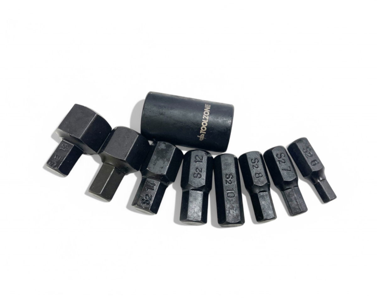 IMPACT HEX BIT SET 9PC H6-H19 1/2 DRIVE - TOOLZONE KDPSD066 thumbnail 2