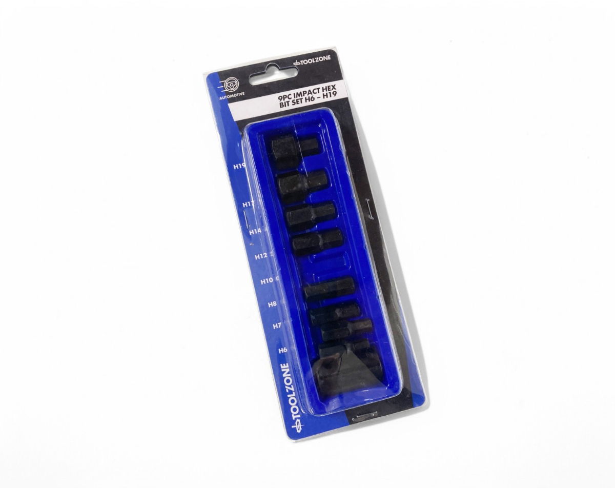 IMPACT HEX BIT SET 9PC H6-H19 1/2 DRIVE - TOOLZONE KDPSD066 thumbnail 4