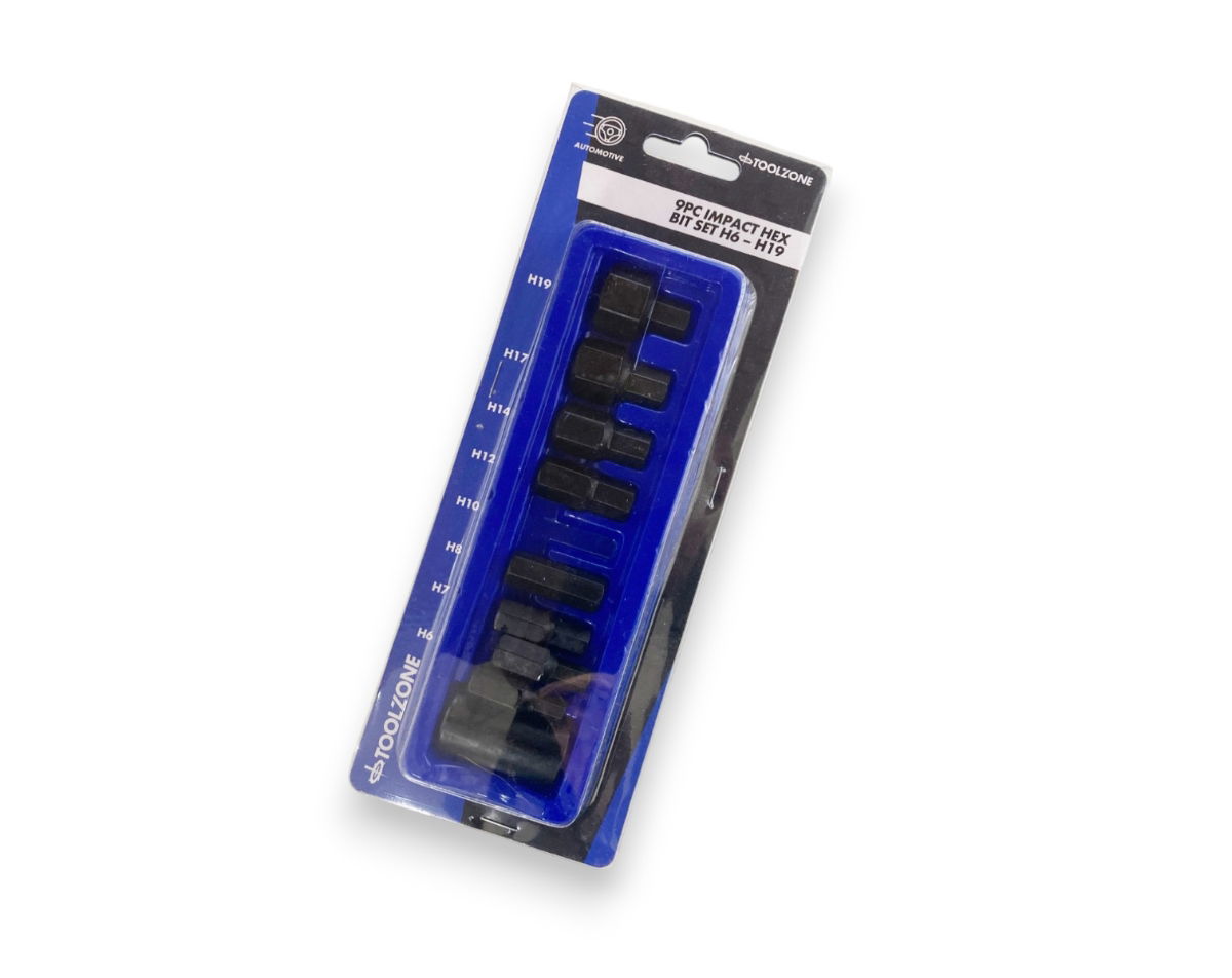IMPACT HEX BIT SET 9PC H6-H19 1/2 DRIVE - TOOLZONE KDPSD066 thumbnail 5