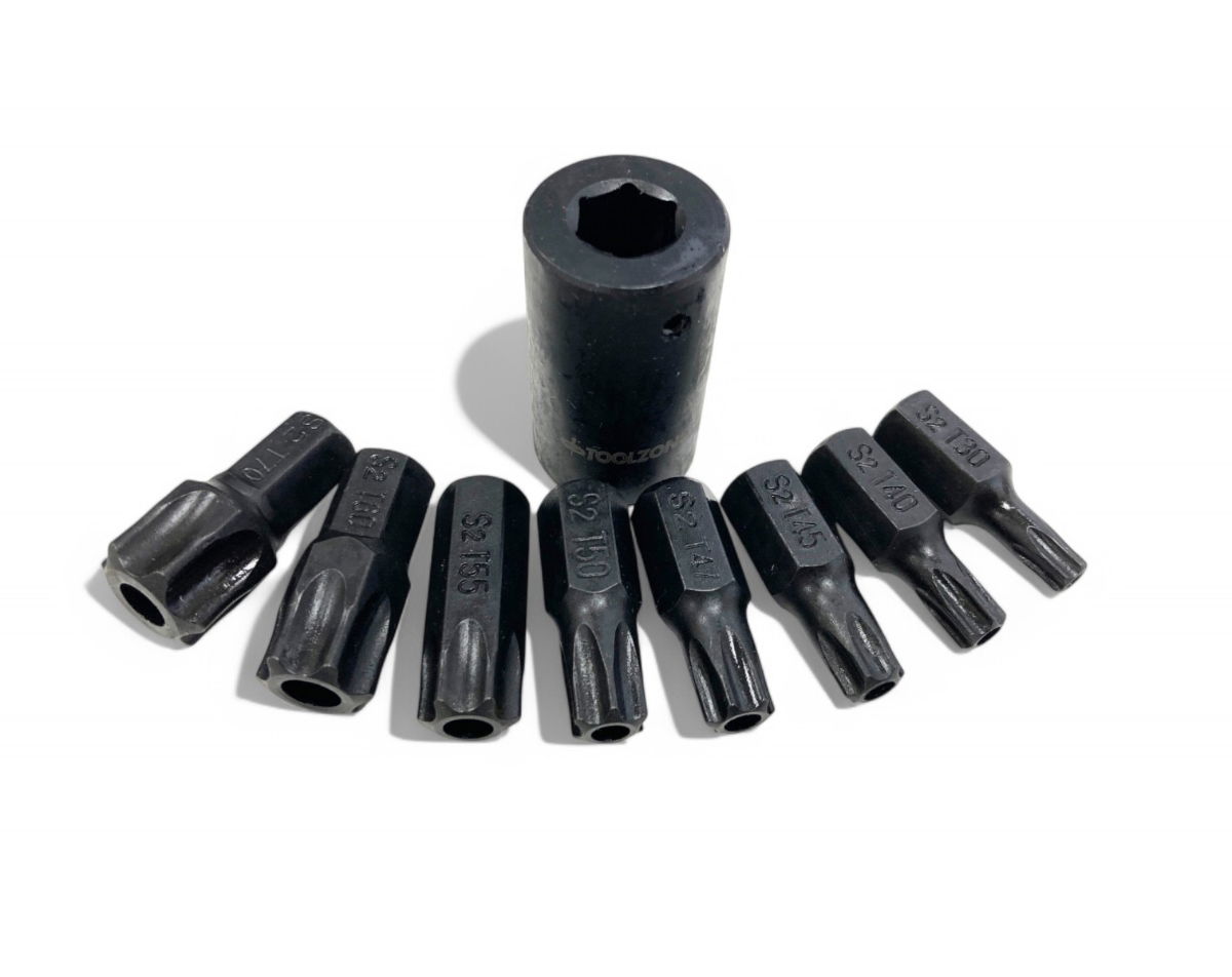 IMPACT STAR BIT SET 9PC T30-T70 1/2 DRIVE - TOOLZONE KDPSD068 image 1