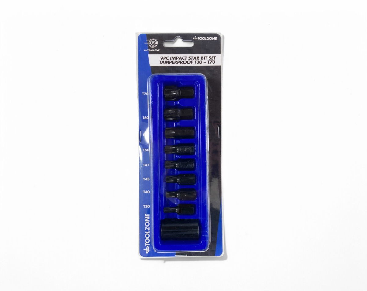 IMPACT STAR BIT SET 9PC T30-T70 1/2 DRIVE - TOOLZONE KDPSD068 thumbnail 3