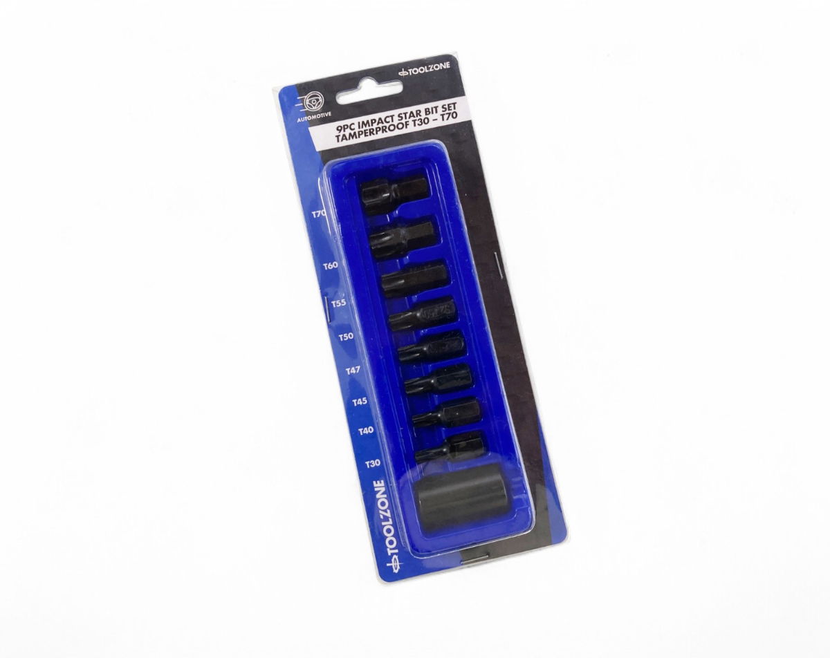 IMPACT STAR BIT SET 9PC T30-T70 1/2 DRIVE - TOOLZONE KDPSD068 thumbnail 4