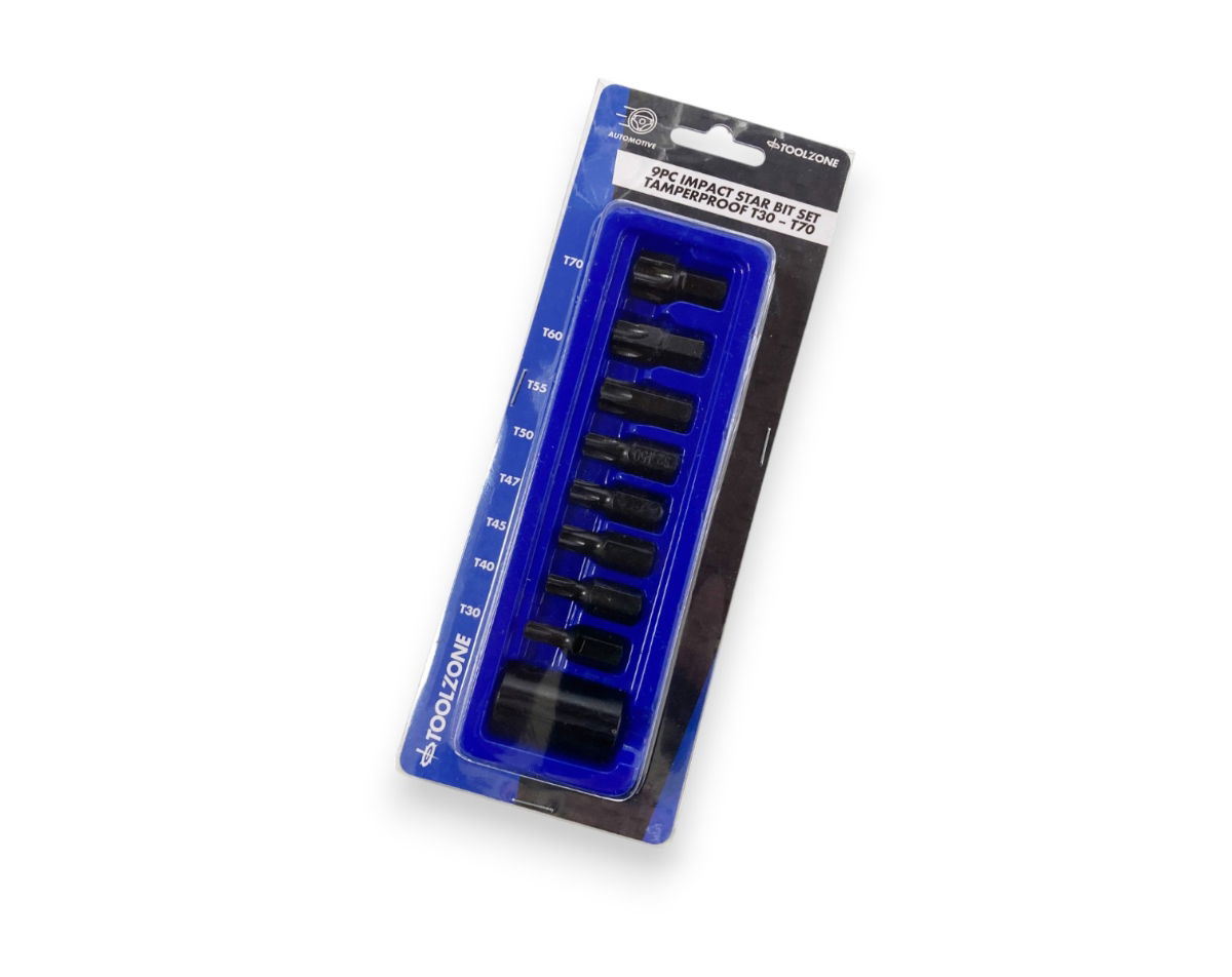 IMPACT STAR BIT SET 9PC T30-T70 1/2 DRIVE - TOOLZONE KDPSD068 thumbnail 5