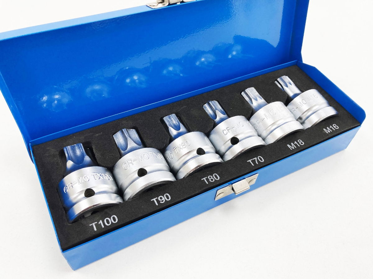 SPLINE AND STAR BIT SET 6PC 3/4 DRIVE T70-T100 M16 M18 - TOOLZONE KDPSD069 thumbnail 4