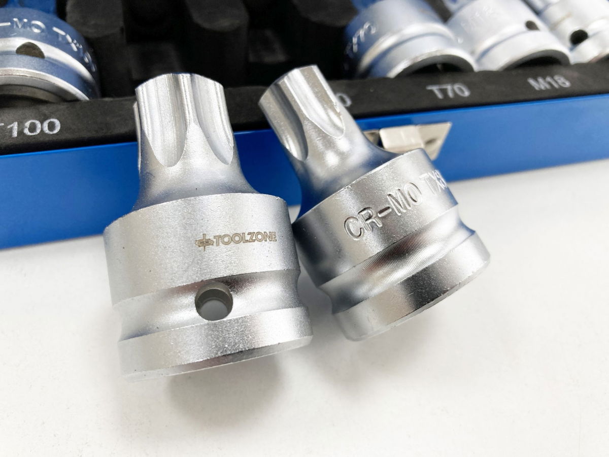 SPLINE AND STAR BIT SET 6PC 3/4 DRIVE T70-T100 M16 M18 - TOOLZONE KDPSD069 thumbnail 7