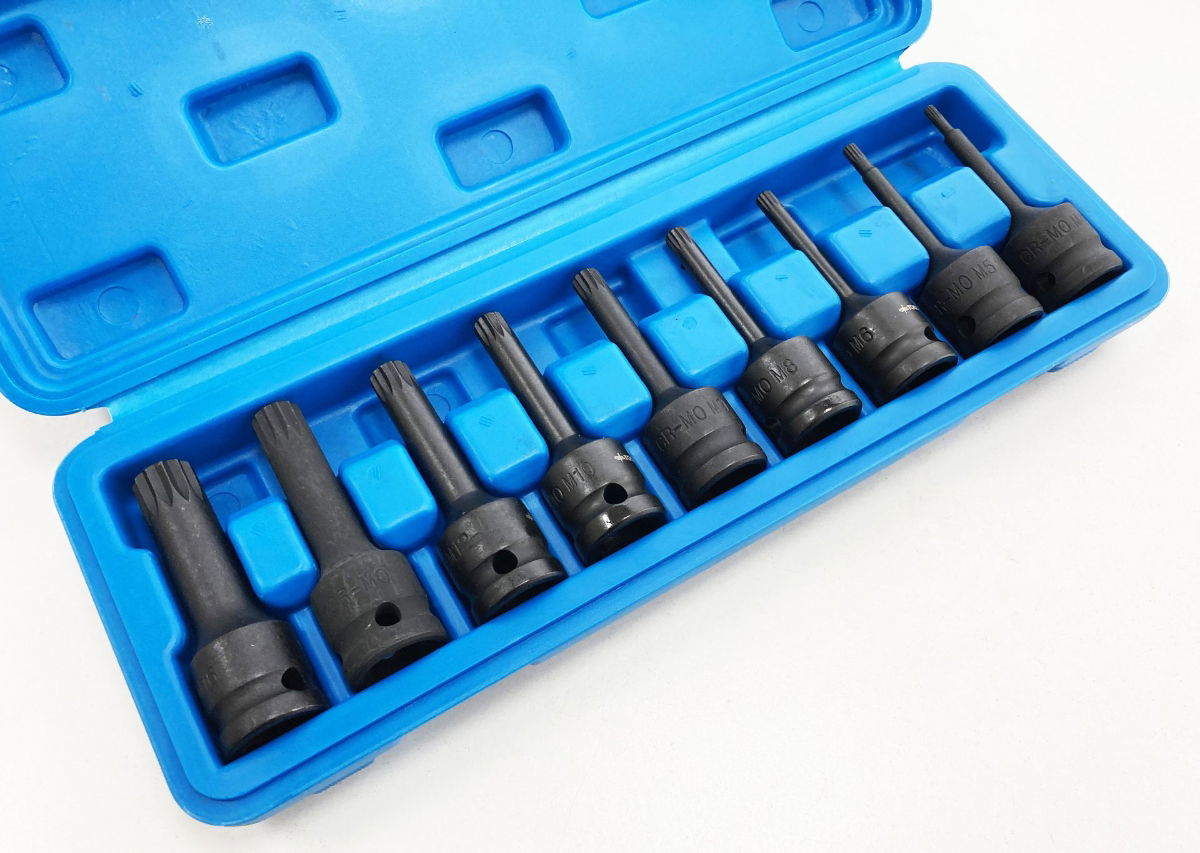 IMPACT SPLINE BIT SET 9PC M4-M16 1/2 DRIVE - TOOLZONE KDPSD070 thumbnail 4