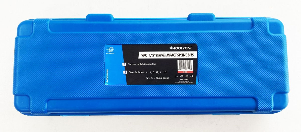 IMPACT SPLINE BIT SET 9PC M4-M16 1/2 DRIVE - TOOLZONE KDPSD070 thumbnail 5