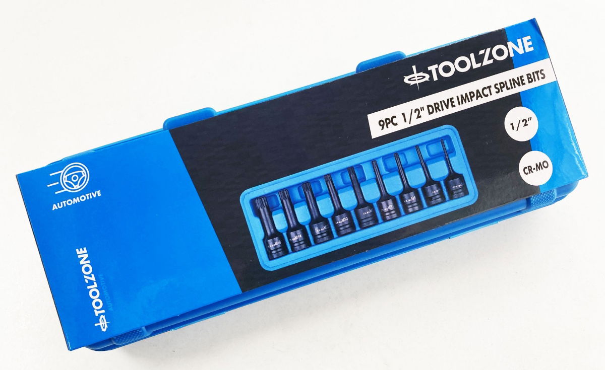 IMPACT SPLINE BIT SET 9PC M4-M16 1/2 DRIVE - TOOLZONE KDPSD070 thumbnail 7