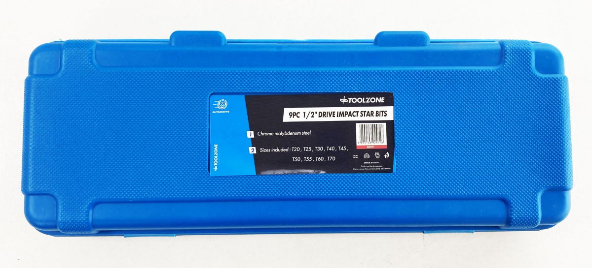 IMPACT STAR BIT SET 9PC T20-T70 1/2 DRIVE - TOOLZONE KDPSD071 thumbnail 5