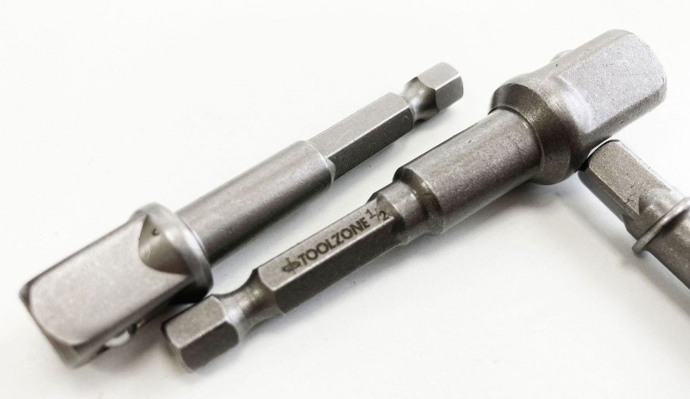 HEX SHANK POWER ADAPTOR SET 3PC 1/4 3/8 1/2 DRIVE - TOOLZONE KDPSD072 thumbnail 4